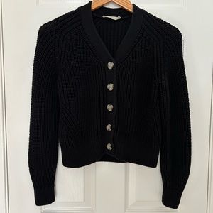 Everlane chunky black cardigan